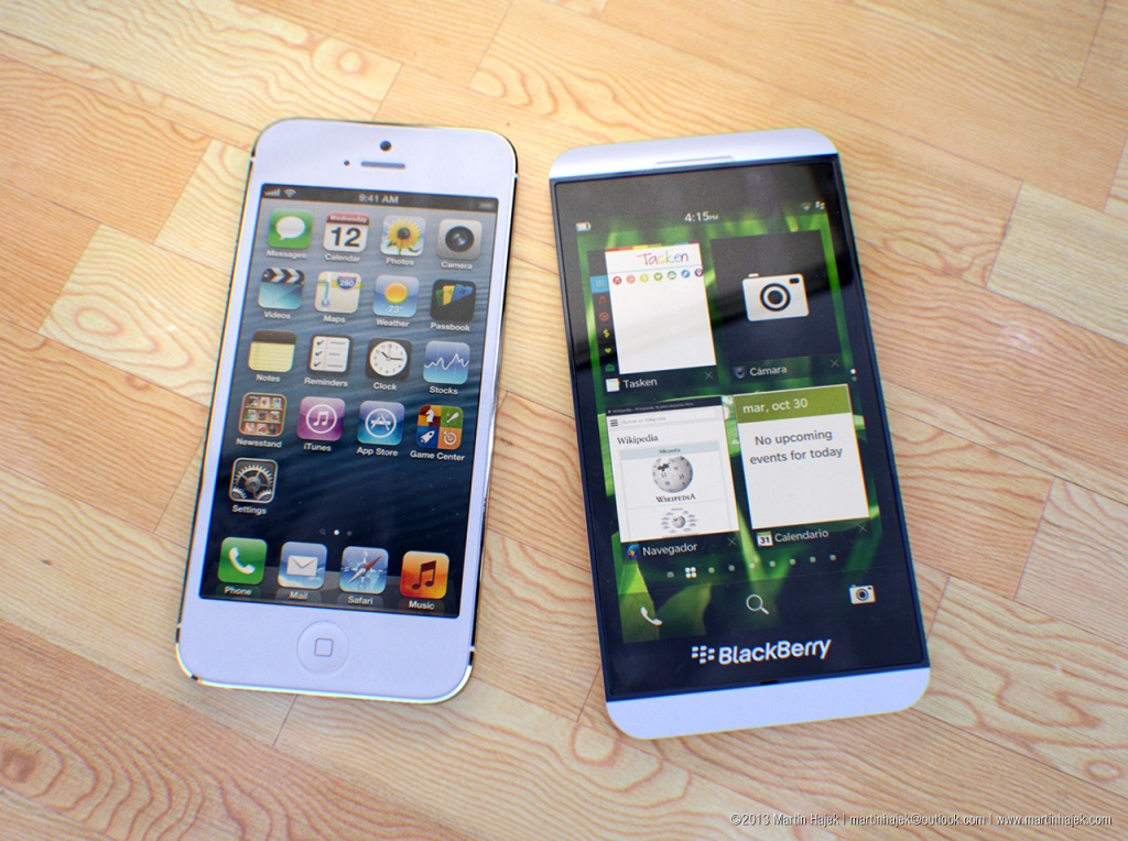 iphone 5 и blackberry z10