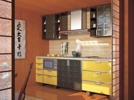 Дизайн інтер'єру кухні в японському стилі