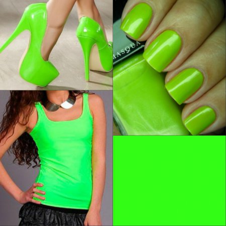 Дизайн ногтей: зеленый летний цвет
